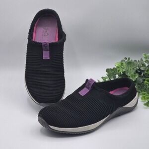 Ryka Echo Mule Slip On‎ Comfort Walking Shoes Women's 9M Black Cushioned Cozy